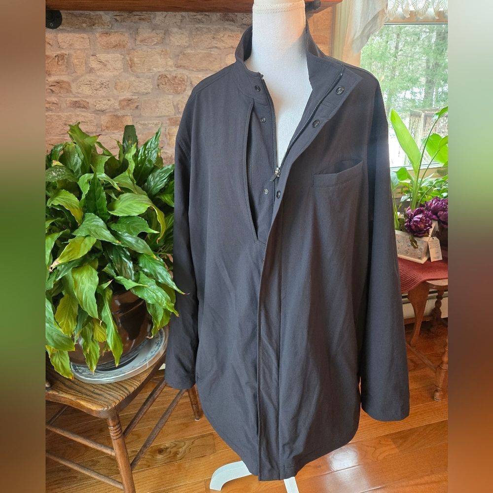 Duluth Trading Co Mens Black Trench Coat XL